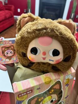 Baby three blind box cat series zipper bags