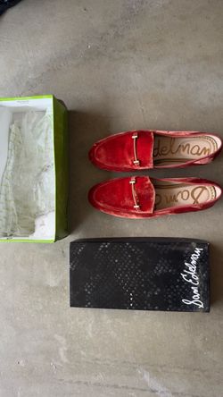 Sam Edelman Red Velvet Loafers