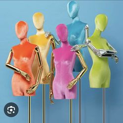 Clothing Racks  standard silver.  Gold. fancy mannequins