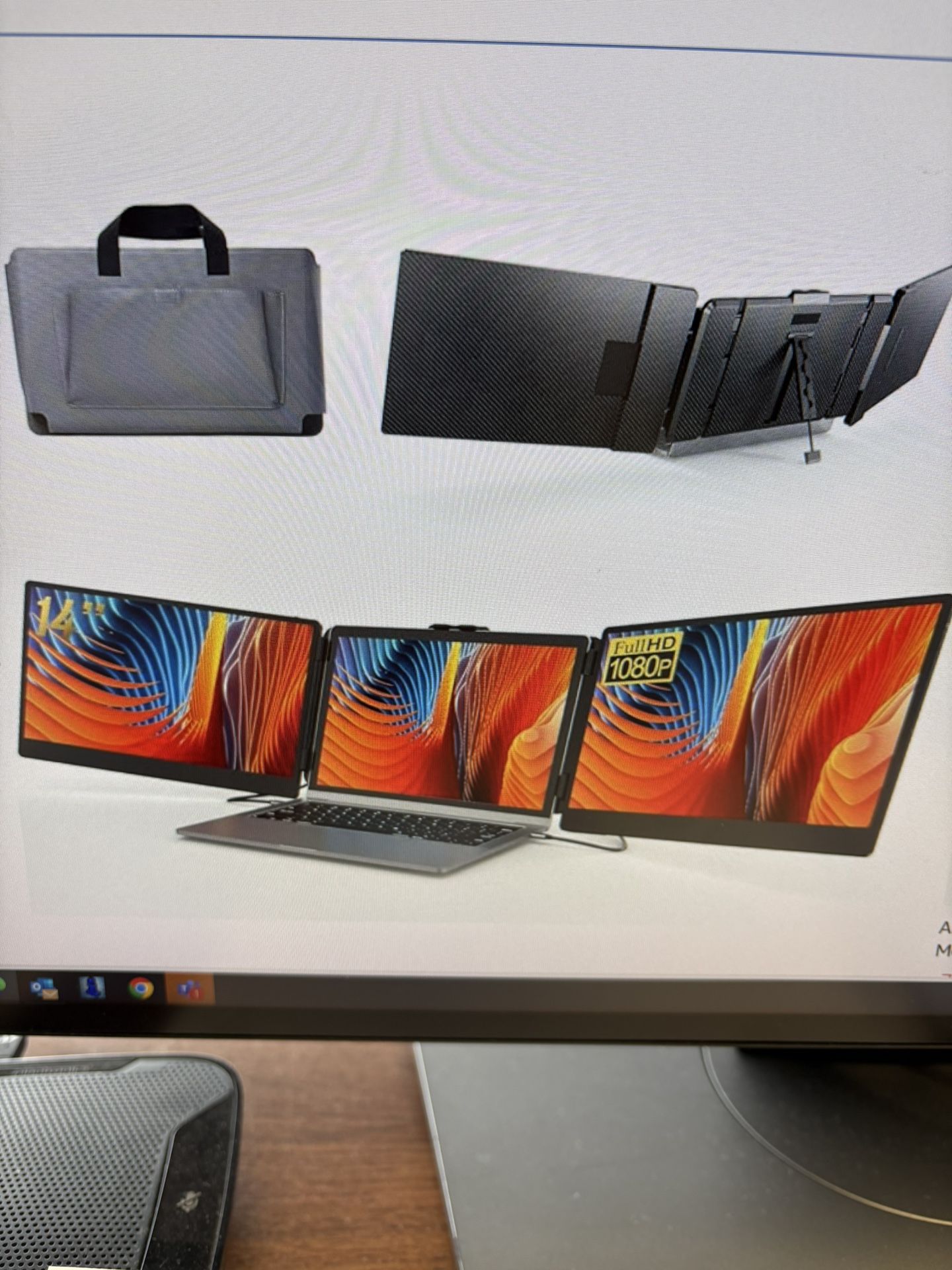 Laptop Extension Screens With Dual Speakers