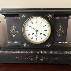 Antique Marble Wind Clock.