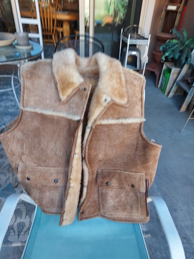 Overland Sheepskin Vest Size XXL