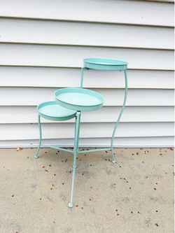 Metal three tier plant stand