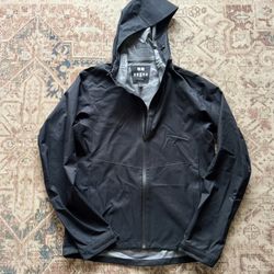 Uniqlo Womens Zip Up Hooded Water Resistant Windbreaker Jacket Black Size Small