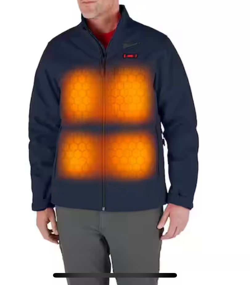 Milwaukee Men's Large Tough Shell Navy Blue Heated Jacket