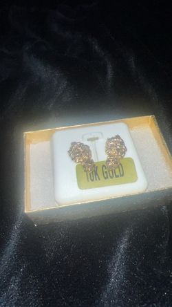 10K Gold Nugget Stud Earrings