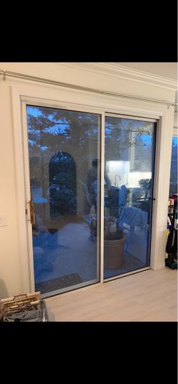 Glass Double Sliding Doors w/ Screen -Outdoor