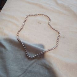 17inch 10k Purple Pearl Neckless