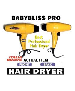 🛑BABYLISS Pro Italia Brava HAIR DRYER Professional Ferrari Yellow
