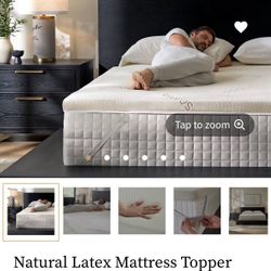 Saatva Natural Latex Mattress Topper (Queen Size)