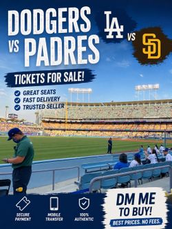 Dodgers vs Padres Field Level Tickets 7/5/26