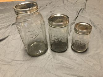 3 wide mouth mason jar set