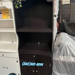 Brown Microwave Stand Cafe New Dresser Cart With Cutting Board 