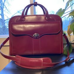 McKlein 15” Leather Detachable-Wheeled Briefcase