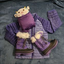 Kriver Purple Girls Snow Boots L.L. Bean Jacket 