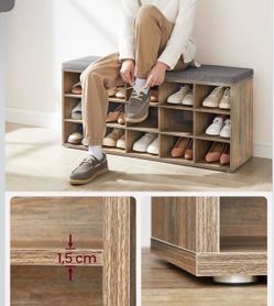 Shoe Bench with Cushion,