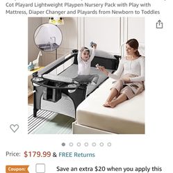 New In Box Playpen/bedside Bassinet