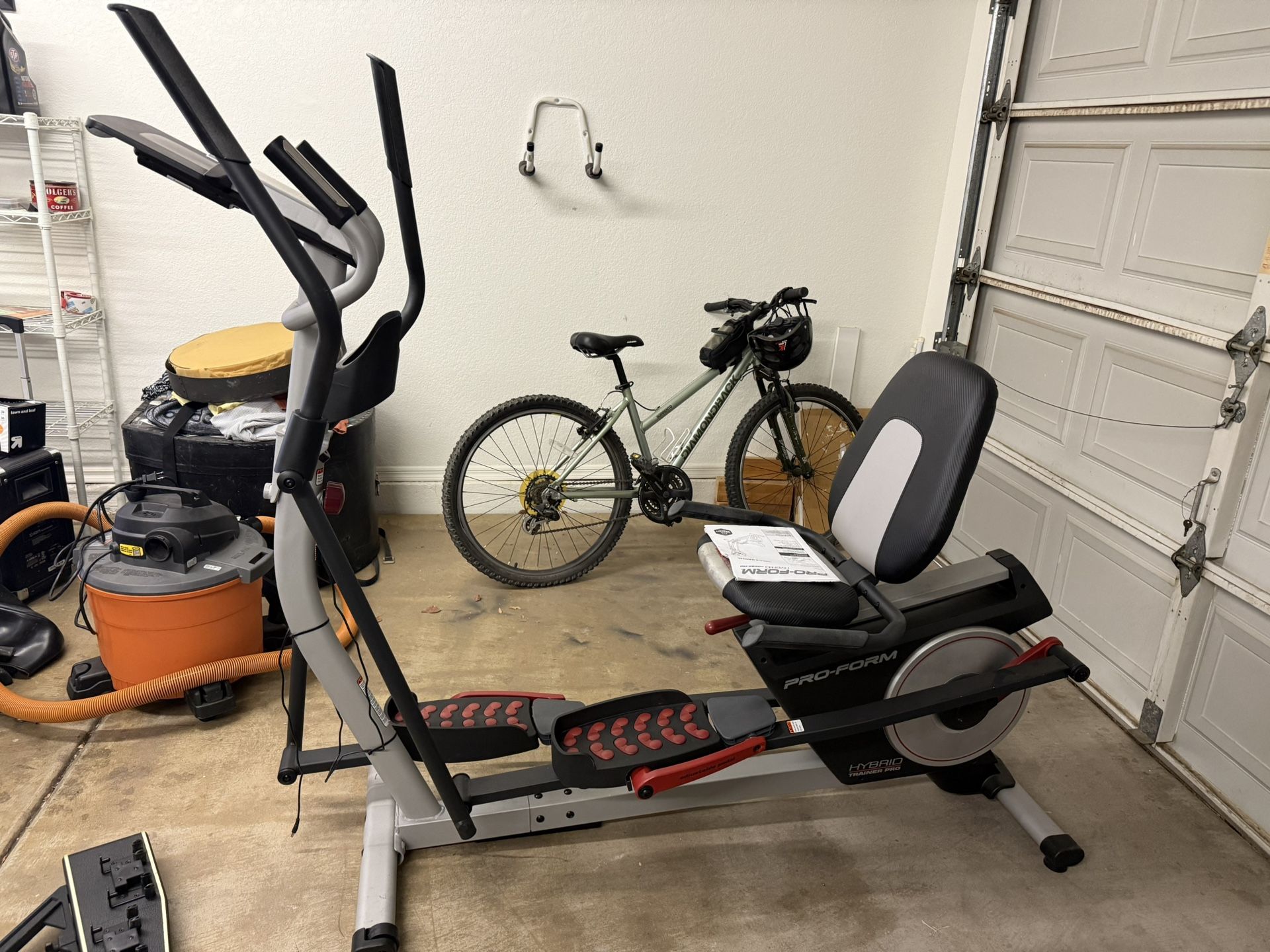 Pro Form 2 in 1 Elliptical and Recumbent Bike
