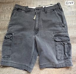 abercrombie & fitch vintage cargo shorts dark blue/gray medium 