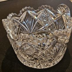 Snack Dish or Ice Bucket  American Brilliant Period Victorian