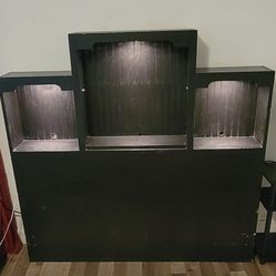 FULL SIZE BOOKCASE HEADBOARD W/LIGHTS