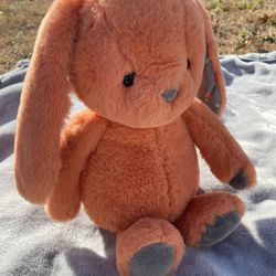 B Softies Coral Orange Bunny Rabbit Plush Stuffed Animal Soft 12" Toy Orange