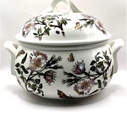 Portmeirion Botanic Garden Earthenware 4 Quart Lidded Casserole Large Vintage