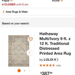 Hathaway Multi/ivory 9ft X 12ft Printed Area RUG