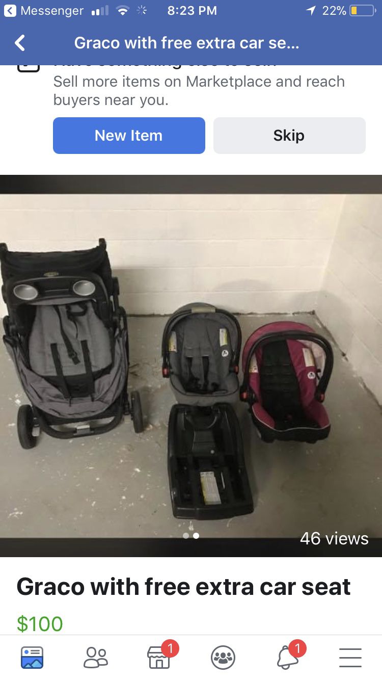Graco set with free extra car seat