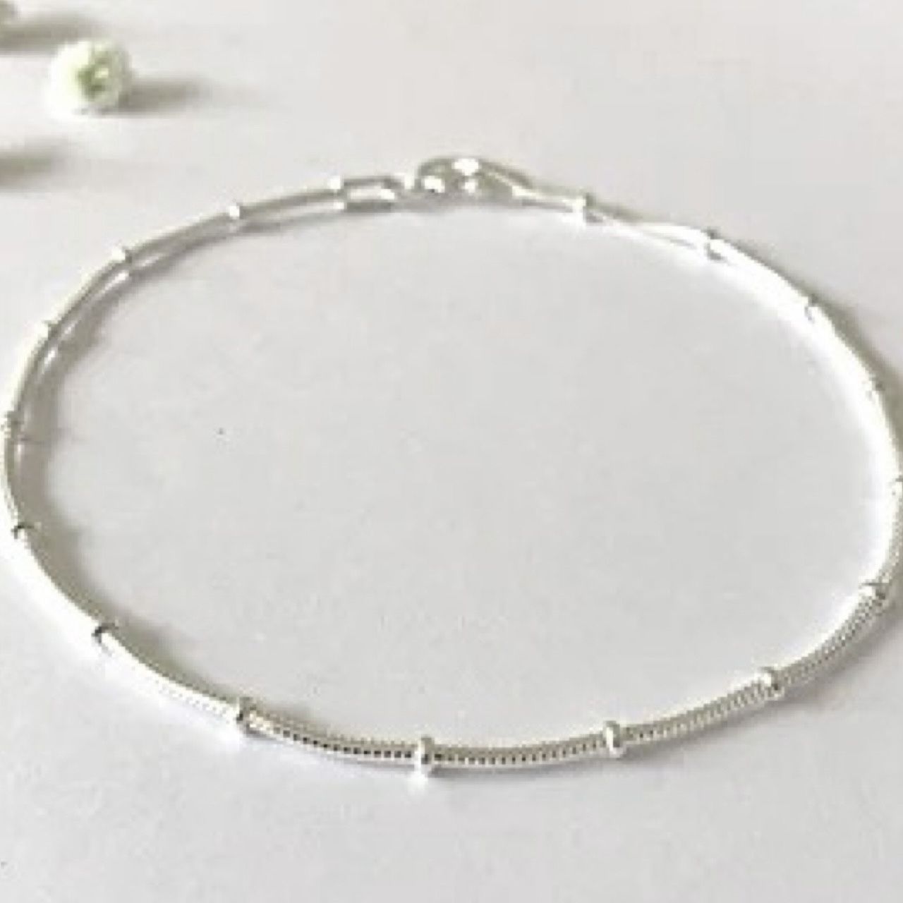 Delicate 1mm Wide Italian .925 Sterling Silver Snake Bone Chain Bracelet 8”
