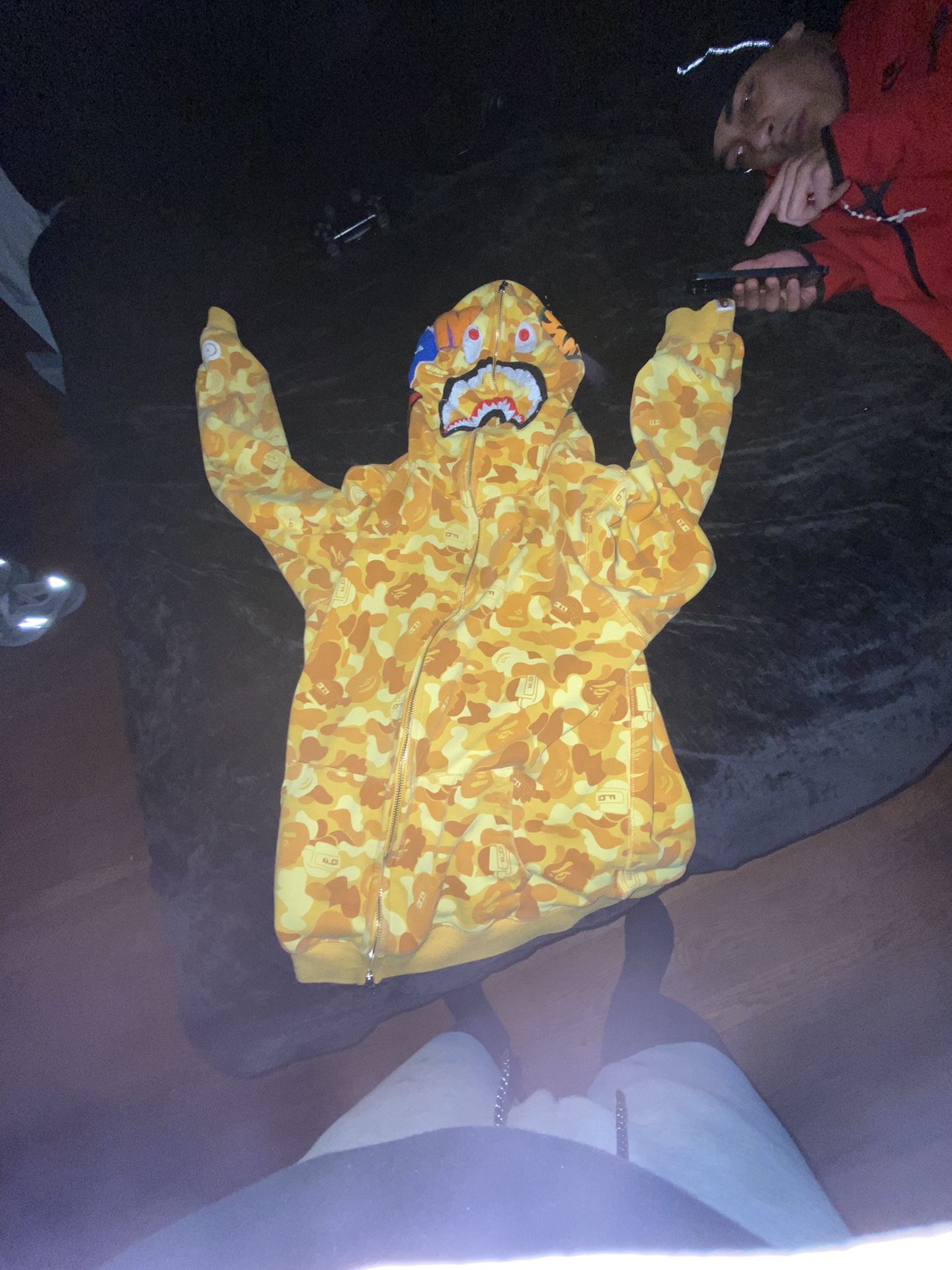 yellow bape hoodie