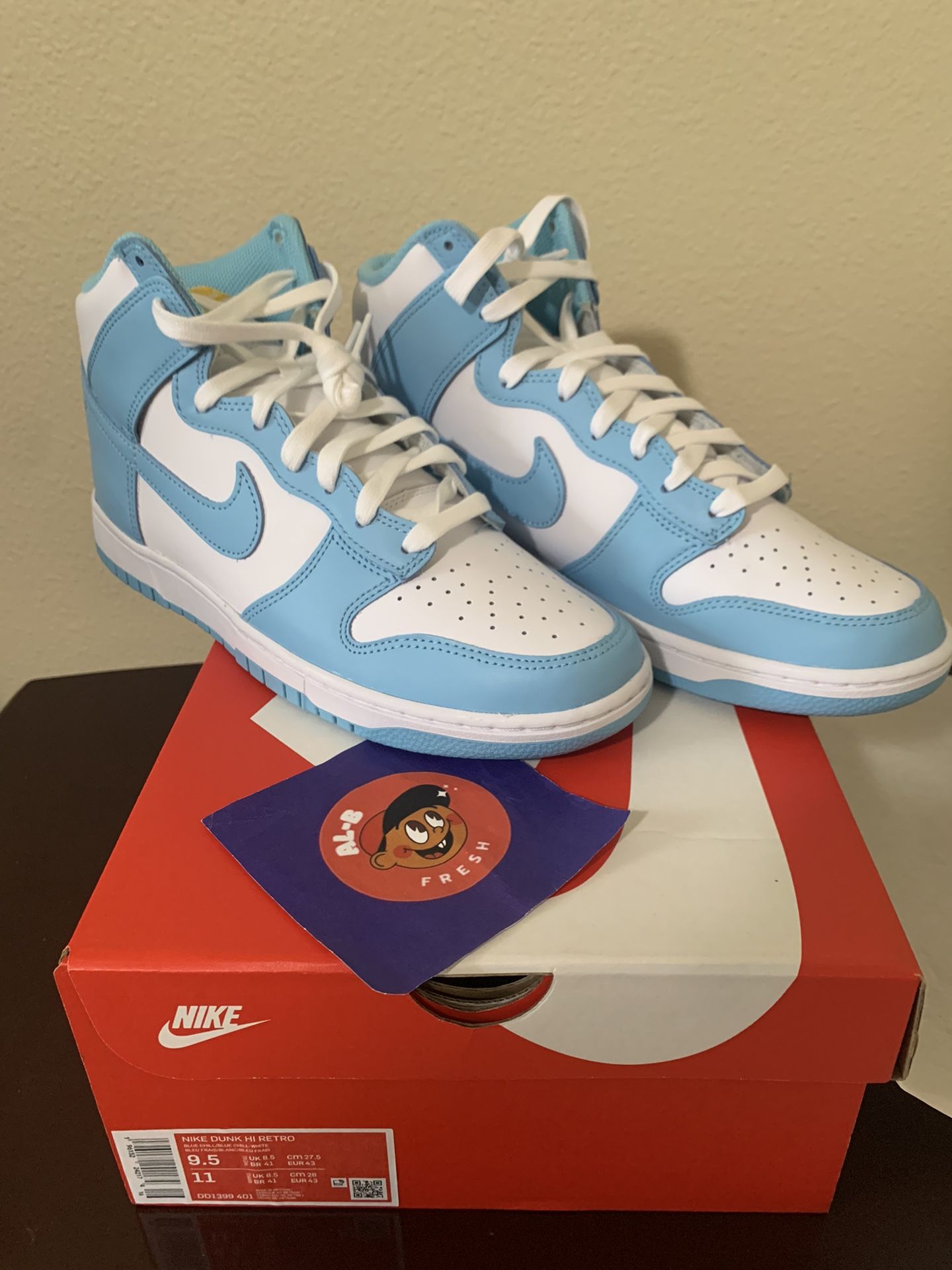 Nike Dunk High Blue Chill 'Homer Simpson' Size