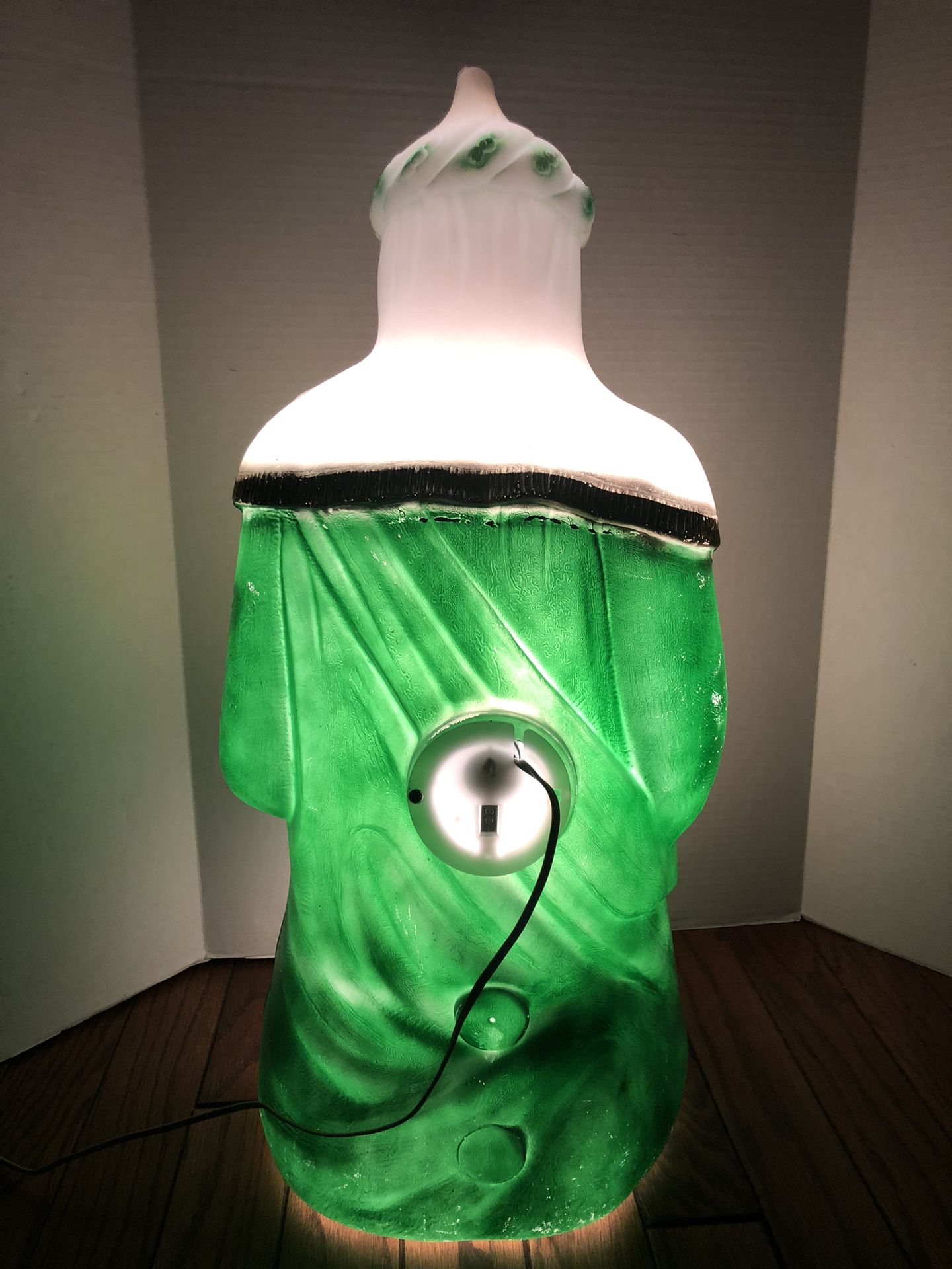 Vintage General Foam Nativity Wise Man Green Robe 28" Christmas Blow Mold Lights