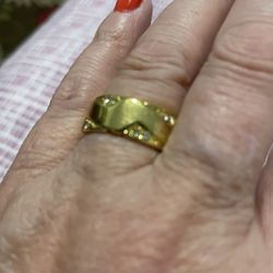 Gorgeous 14K Gold Plated Wedding Engagement Ring SIZE 8 ..... Zirconia ...Ask About The Variety Of Rings In Sizes 4-10