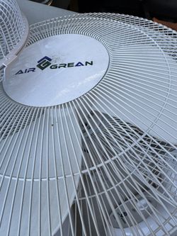 Hurricane Classic 16 Inch 90 Degree Oscillating Indoor 3 Speed Wall Mounted Fan with Adjustable Tilt and Pull Chain Control, White 