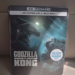 New Sealed GODZILLA VS KONG 4k Ultra HD + BLU RAY 