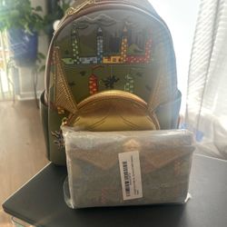 Harry Potter quidditch brand new loungefly bag and wallet set