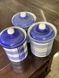 Hand Painted Ceramic Canisters