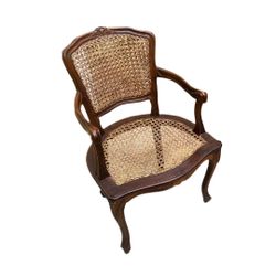 Antique Cane Lounge Chair 