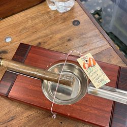 Wood Metal Cigar Ashtray