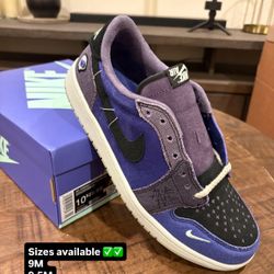 Jordan 1 Retro Low OG Zion Williamson Voodoo Alternate Sizes 9M, 9.5M, 10M, 11M, 11.5M, & 13M