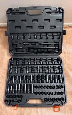 Juego de 90 piezas de llaves de impacto de 3/8 y SAE 1/4"-3/4"