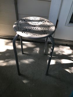 Metal side table