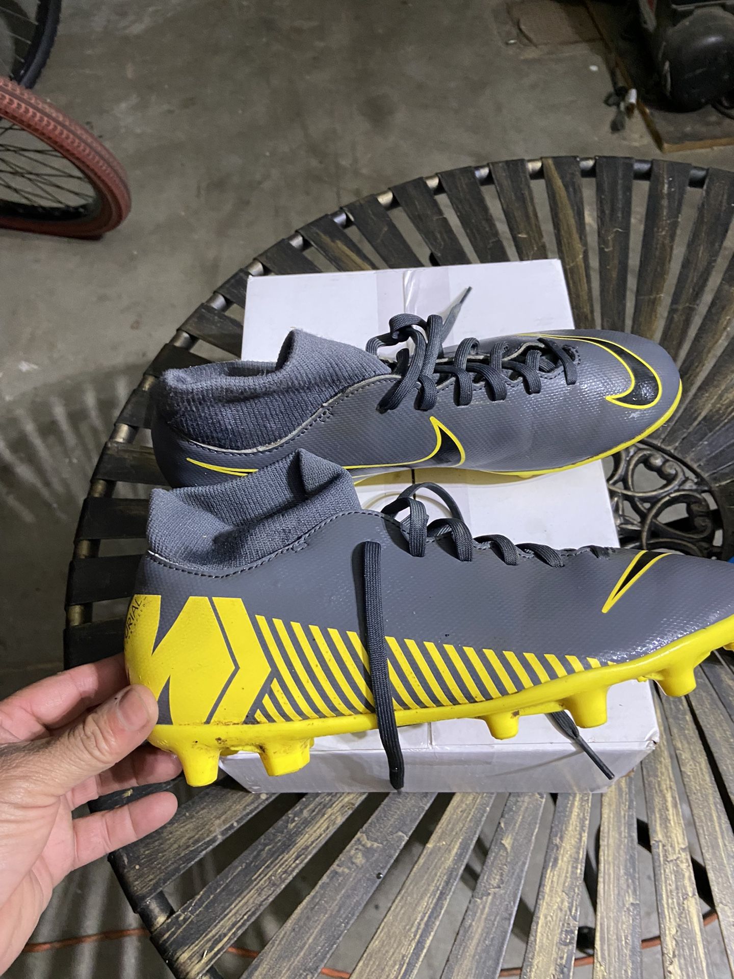 Nike Superfly 6 Elite SG-Pro Soccer Cleats ACC Grey-Yellow 