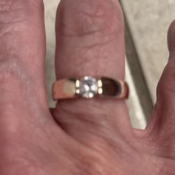 New CZ rose gold wedding ring size 6