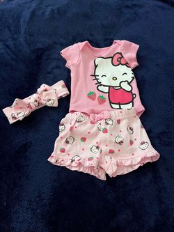 Sanrio - Hello Kitty Baby Girl 3-Piece Outfit Set