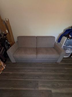 IKEA Gray Sleeper Sofa w/ Like-New Mattress – $125