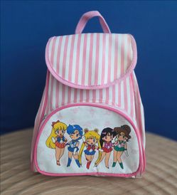 Rare 1990's Sailor Moon Sailor Chibi Scouts Mini Backpack 11"×9"
