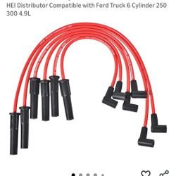 RLP Silicone Spark Plug Wires Set 8.0mm 6 Wires Red for HEI Distributor Compatible with Ford Truck 6 Cylinder 250 300 4.9L

BOX IS DAMAGED BUT ITEM HA