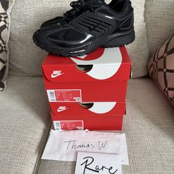 Nike Air Pegasus Wave Triple Black Sz 7.5 & 6.5 Brand New